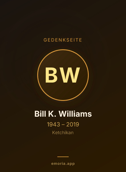 Gedenkportrait von Bill K. Williams