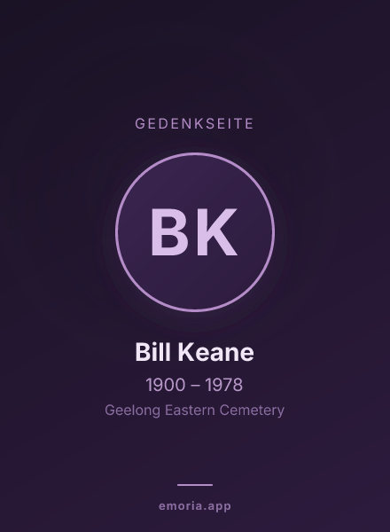 Gedenkportrait von Bill Keane
