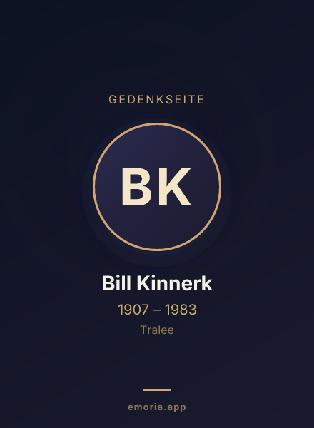 Gedenkportrait von Bill Kinnerk
