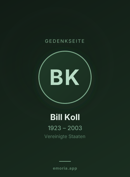 Gedenkportrait von Bill Koll