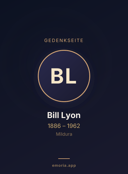 Gedenkportrait von Bill Lyon