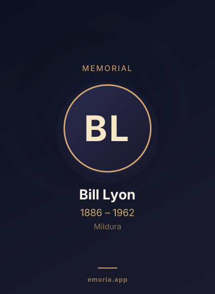 Memorial portrait of Bill Lyon
