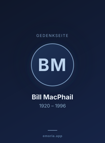 Gedenkportrait von Bill MacPhail