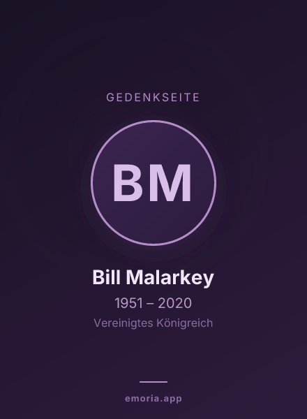 Gedenkportrait von Bill Malarkey