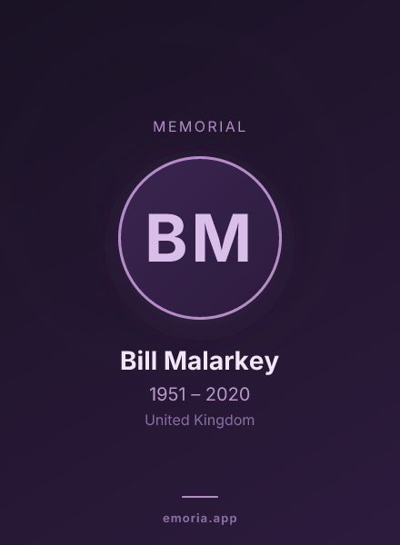 Memorial portrait of Bill Malarkey