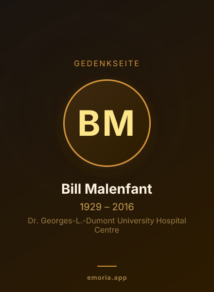 Gedenkportrait von Bill Malenfant