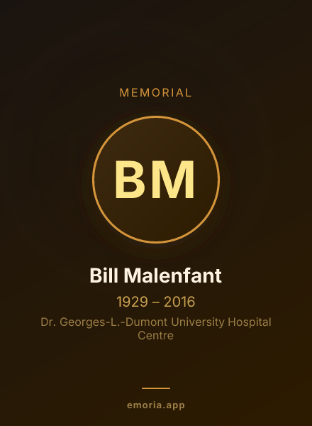Memorial portrait of Bill Malenfant