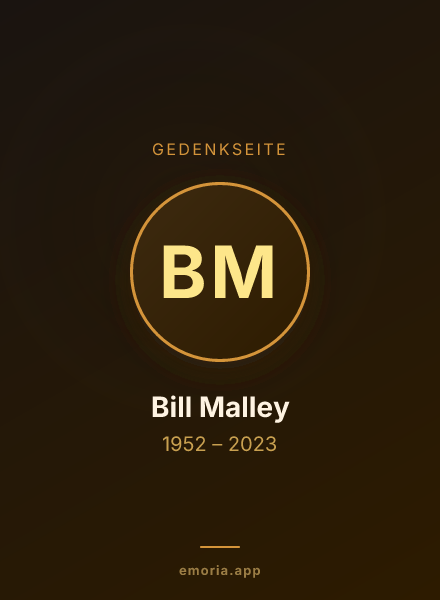 Gedenkportrait von Bill Malley