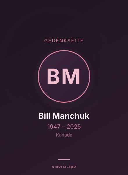 Gedenkportrait von Bill Manchuk