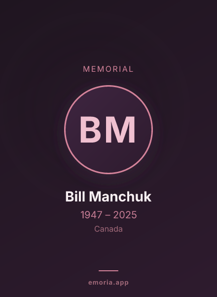Memorial portrait of Bill Manchuk