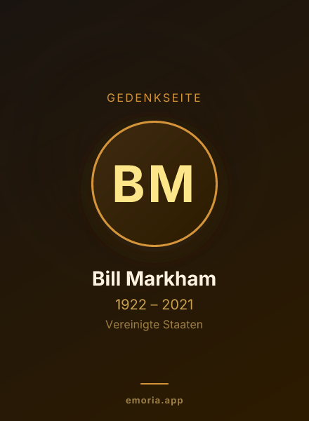 Gedenkportrait von Bill Markham
