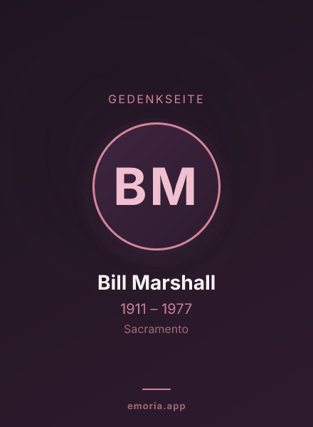 Gedenkportrait von Bill Marshall