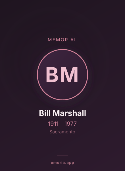 Memorial portrait of Bill Marshall