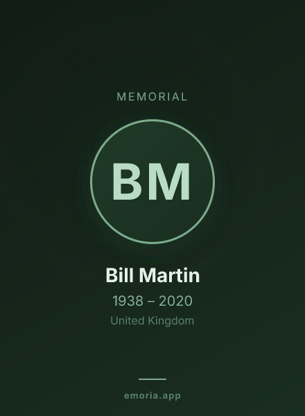 Memorial portrait of Bill Martin