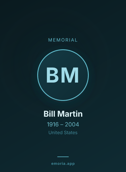 Memorial portrait of Bill Martin