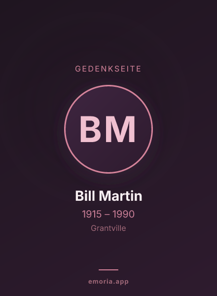 Gedenkportrait von Bill Martin