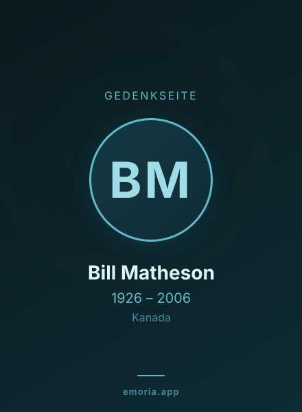 Gedenkportrait von Bill Matheson