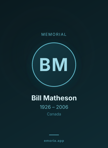 Memorial portrait of Bill Matheson
