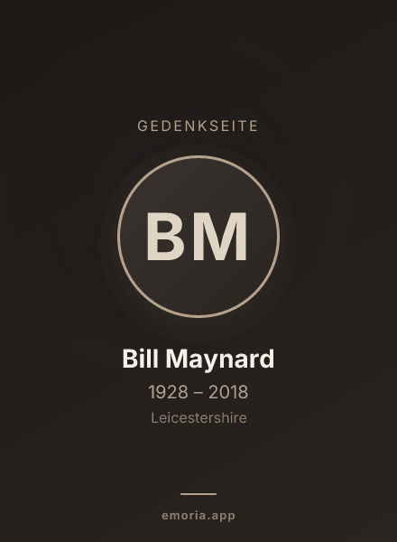 Gedenkportrait von Bill Maynard
