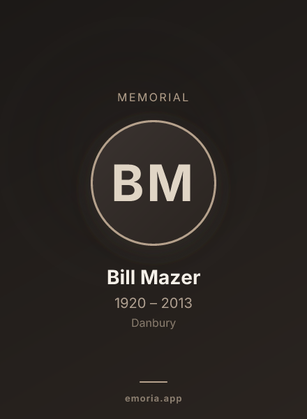 Memorial portrait of Bill Mazer