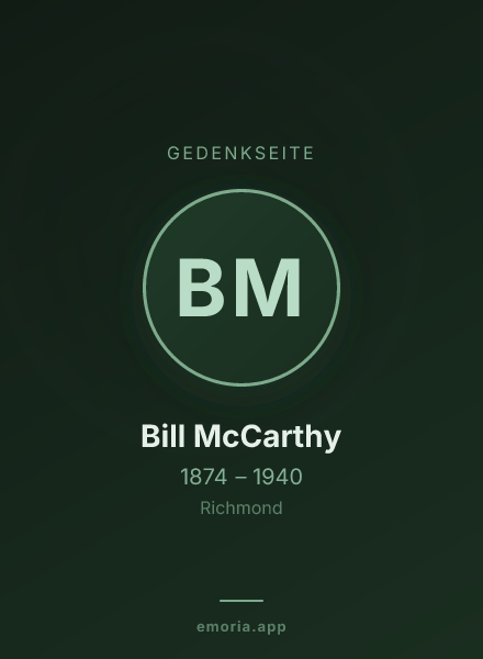 Gedenkportrait von Bill McCarthy