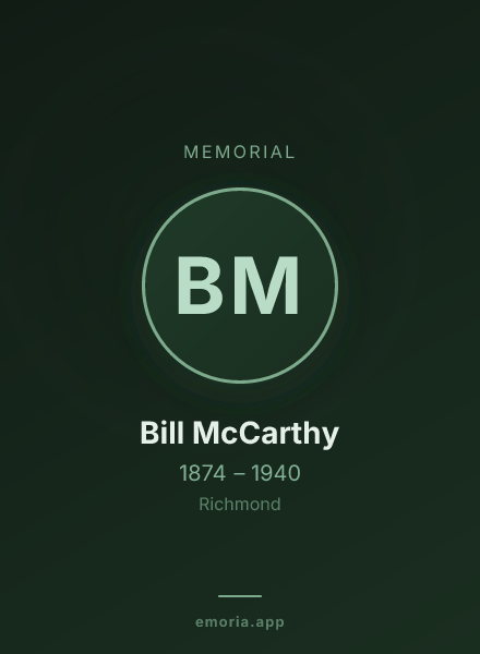 Memorial portrait of Bill McCarthy