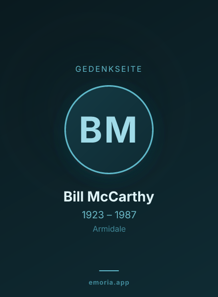Gedenkportrait von Bill McCarthy