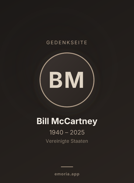 Gedenkportrait von Bill McCartney