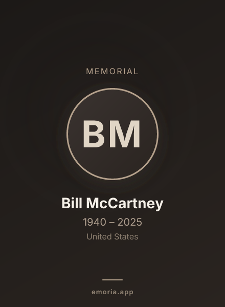 Memorial portrait of Bill McCartney