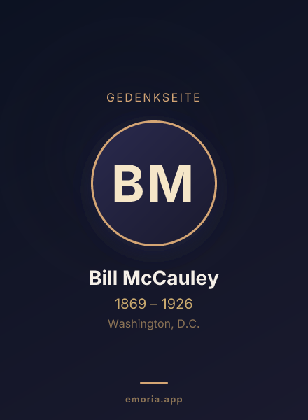 Gedenkportrait von Bill McCauley