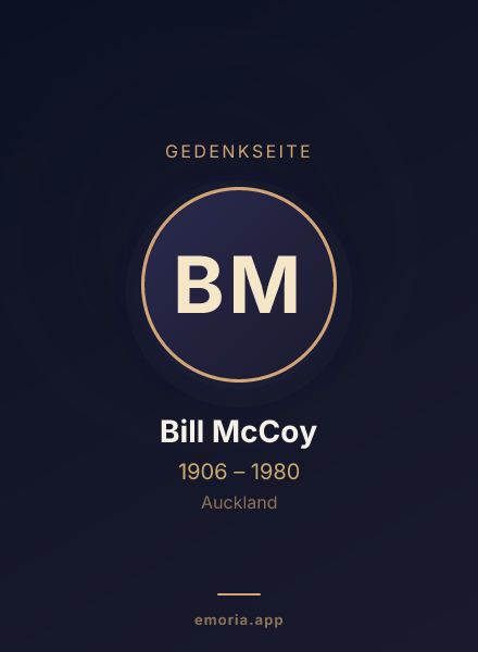 Gedenkportrait von Bill McCoy