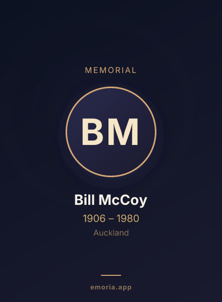 Memorial portrait of Bill McCoy