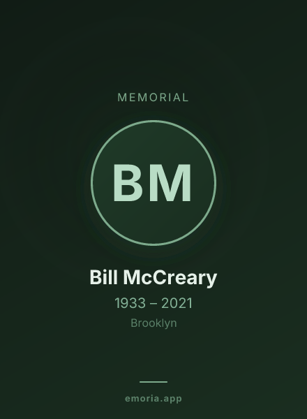 Memorial portrait of Bill McCreary