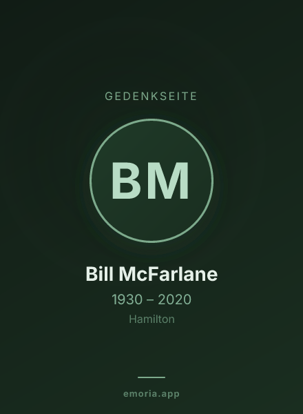 Gedenkportrait von Bill McFarlane