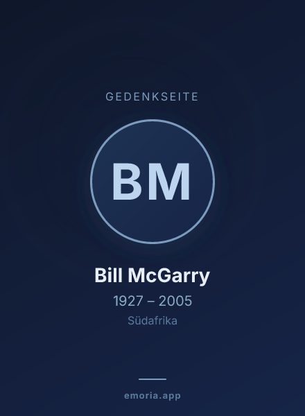 Gedenkportrait von Bill McGarry
