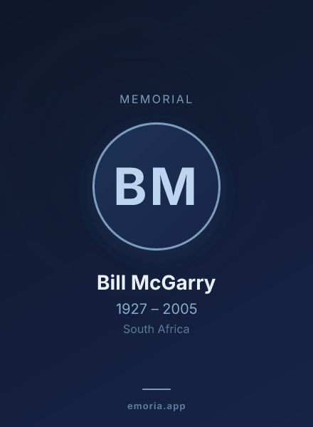 Memorial portrait of Bill McGarry