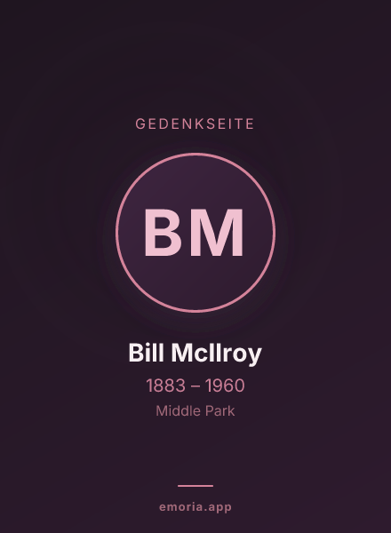 Gedenkportrait von Bill McIlroy