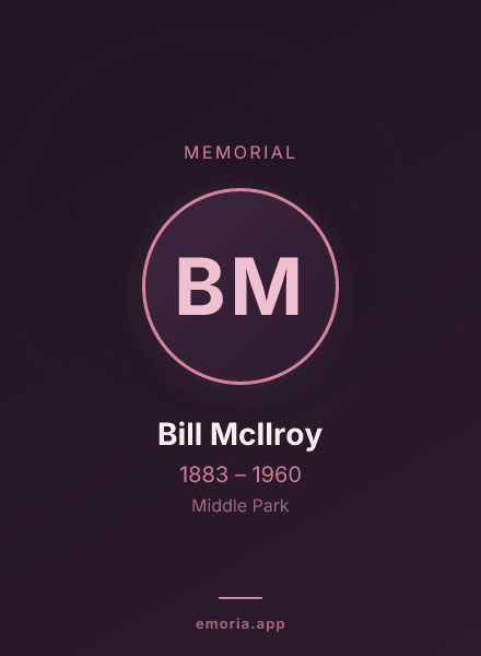 Memorial portrait of Bill McIlroy