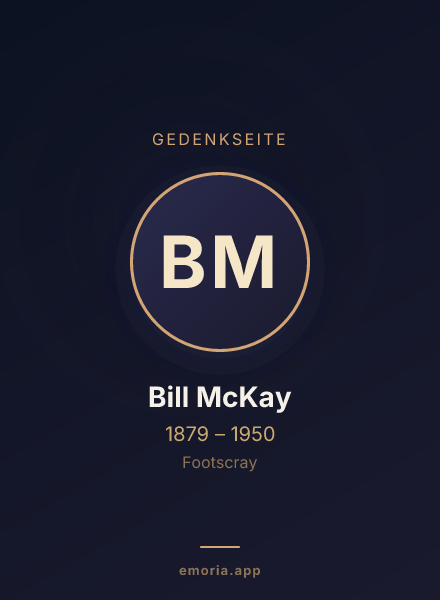 Gedenkportrait von Bill McKay