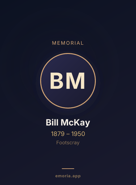 Memorial portrait of Bill McKay