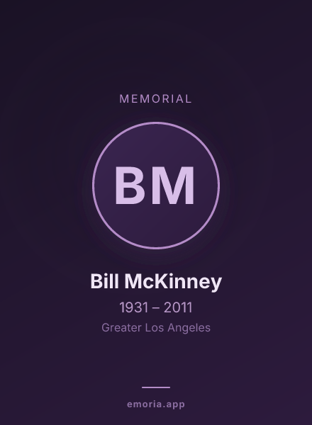 Memorial portrait of Bill McKinney