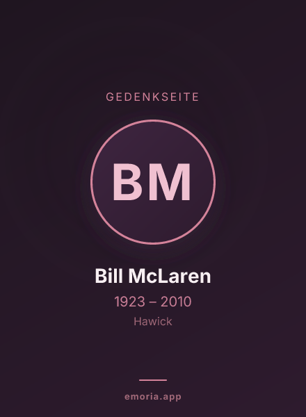 Gedenkportrait von Bill McLaren