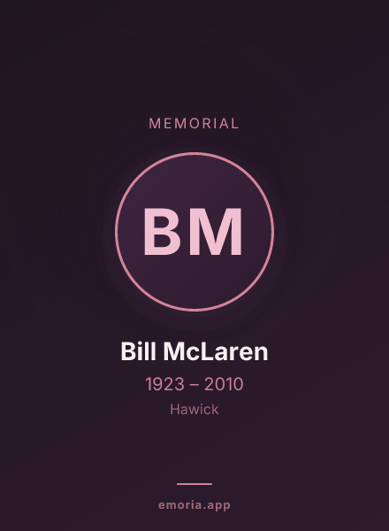Memorial portrait of Bill McLaren