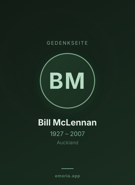 Gedenkportrait von Bill McLennan