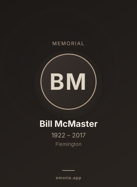 Memorial portrait of Bill McMaster