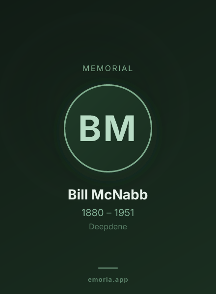 Memorial portrait of Bill McNabb