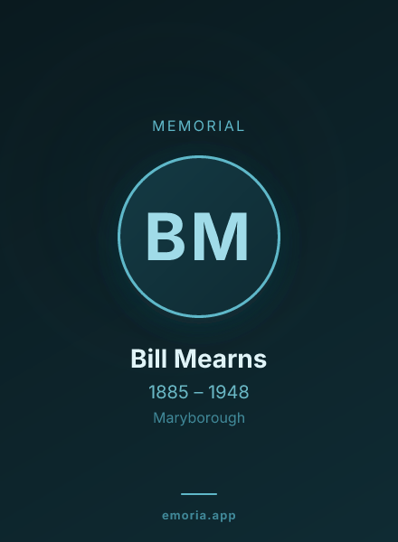 Memorial portrait of Bill Mearns