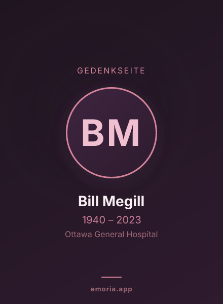 Gedenkportrait von Bill Megill