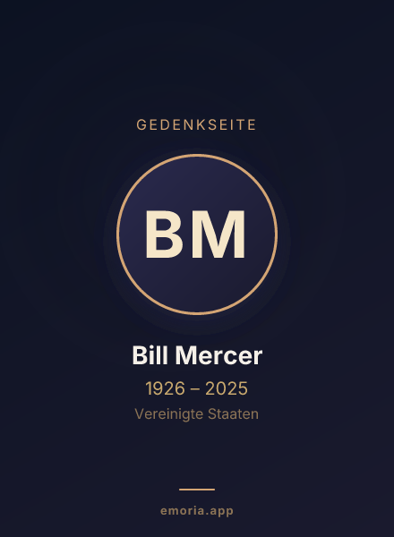 Gedenkportrait von Bill Mercer