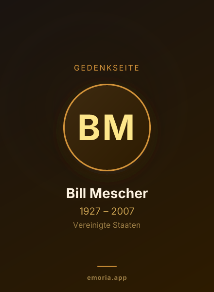 Gedenkportrait von Bill Mescher